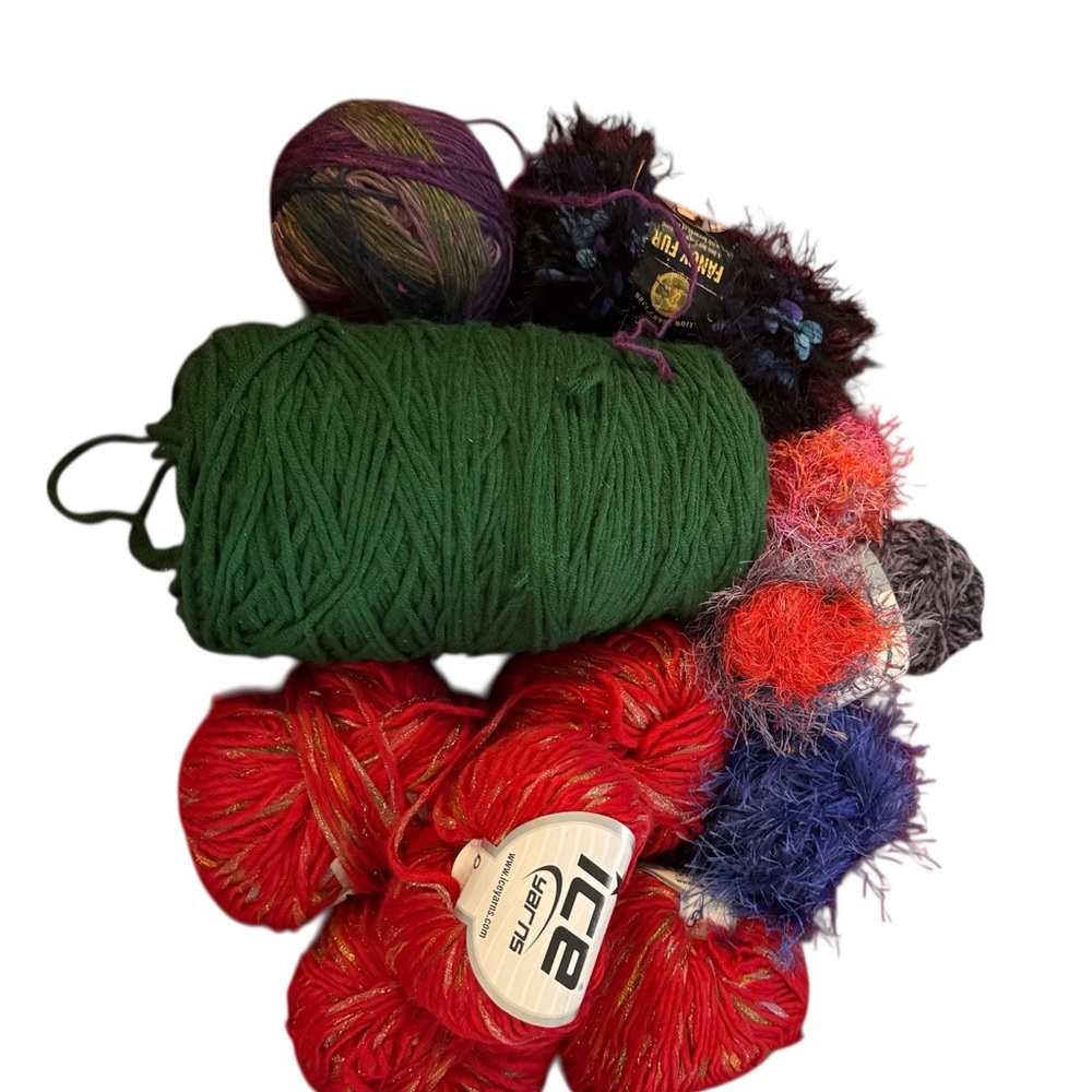 Assorted Yarn Bundle Over two pounds of new/good yarn.